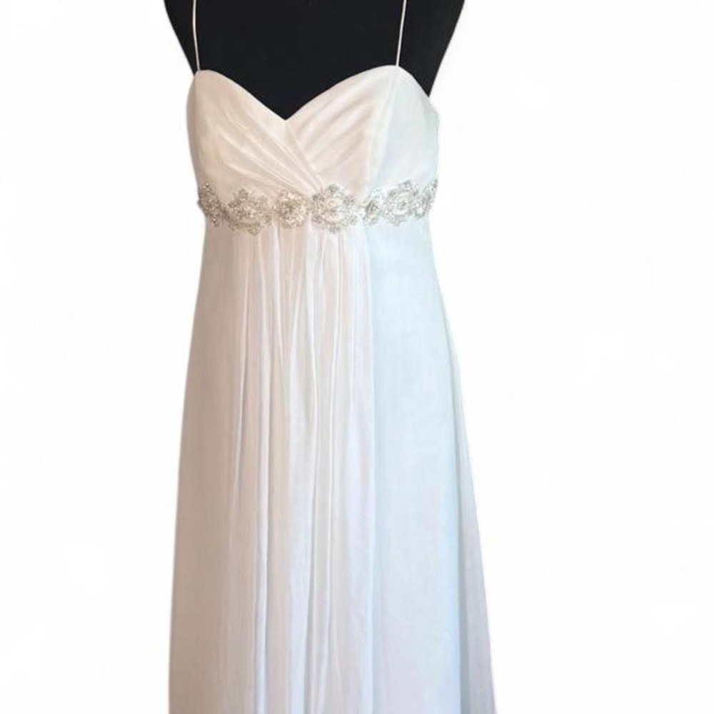 David's Bridal Galina white bridal wedding gown.